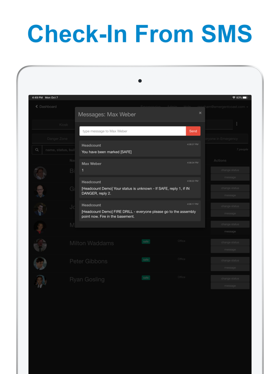 Capturas de tela do Headcount - the evacuation app iPad 