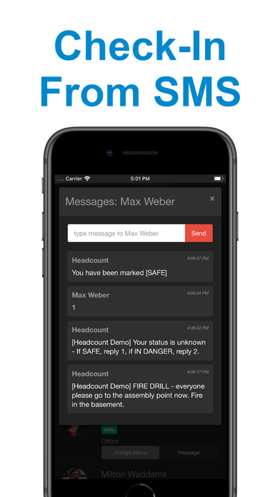 Capturas de tela do Headcount - the evacuation app
