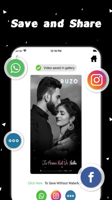 BUZO - Video Status Maker应用截图