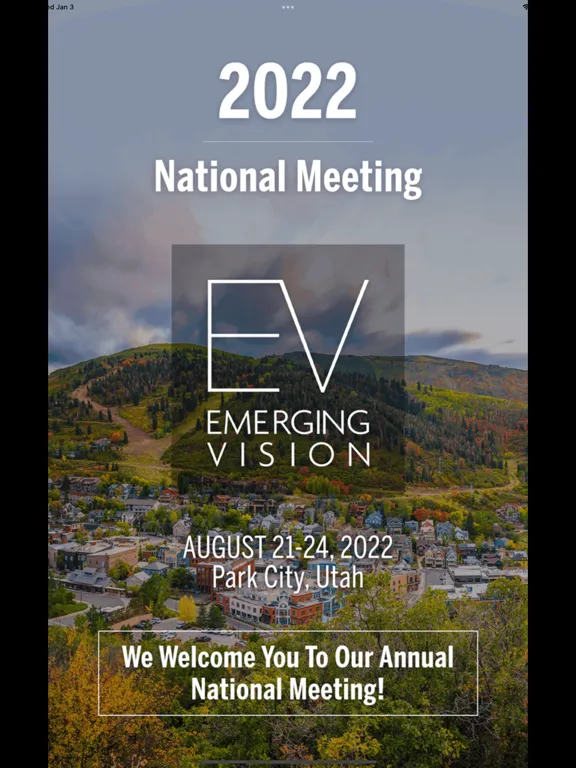 Zrzuty ekranu EVI National Meeting iPad 