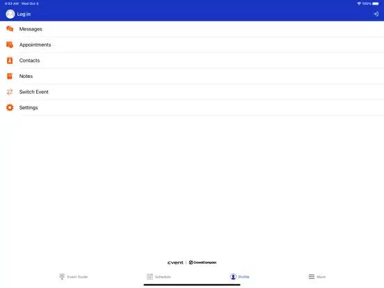 Tangkapan skrin Emerson Exchange iPad 