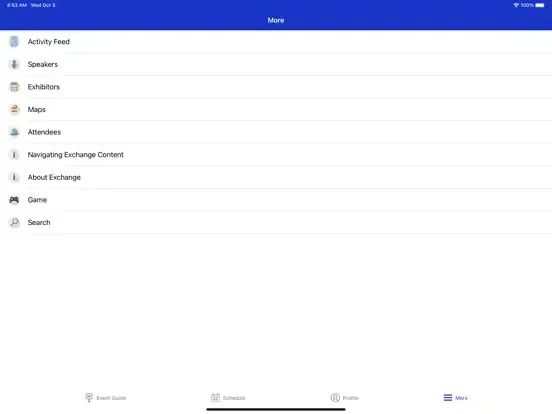 Tangkapan skrin Emerson Exchange iPad 