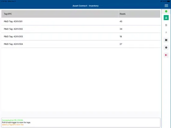 Zrzuty ekranu Emerson Asset Connect iPad 