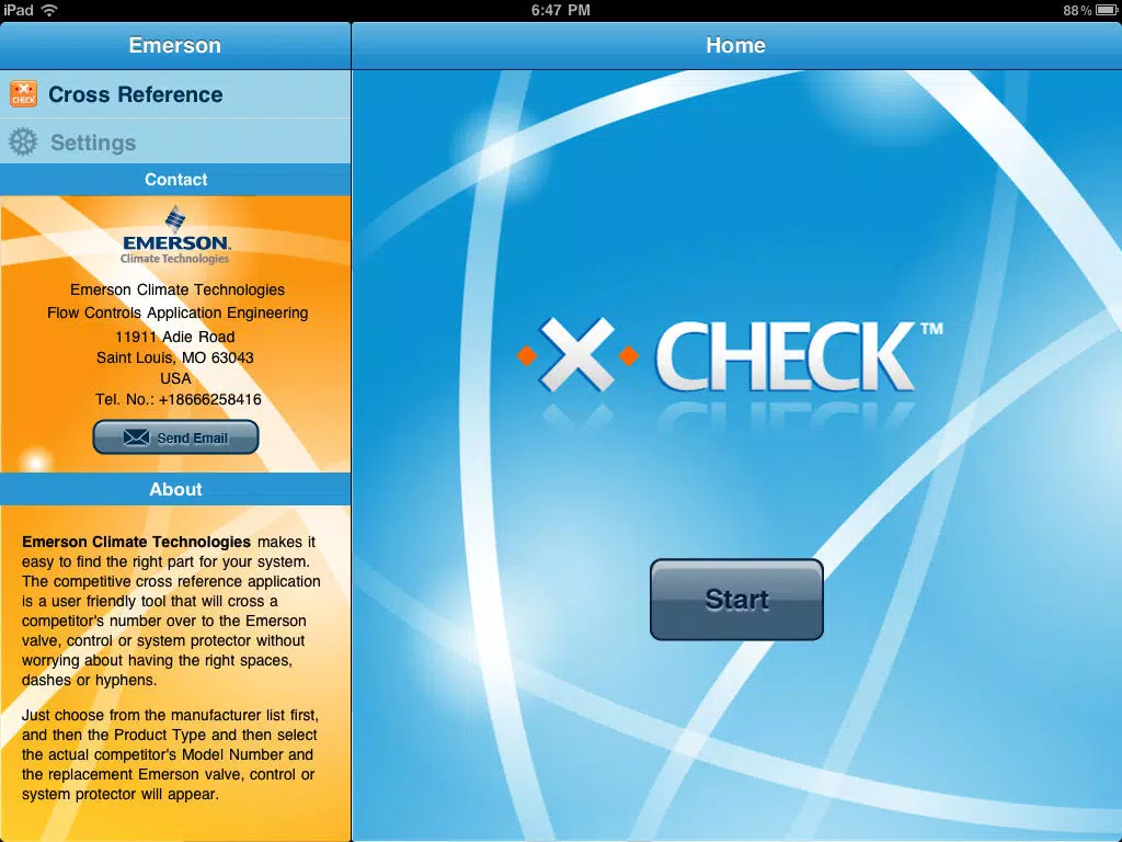 Emerson X-Check iPad  스크린샷