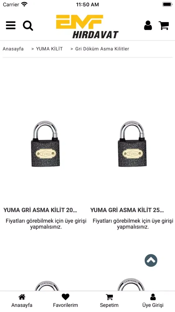 EMF Hırdavat Ekran Görüntüleri