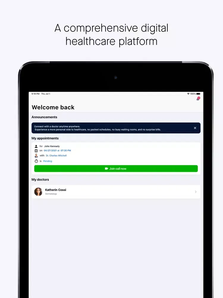 eDoc Telemed iPad  Ekran Görüntüleri
