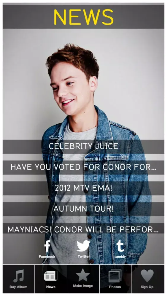 Capturas de pantalla de Conor Maynard
