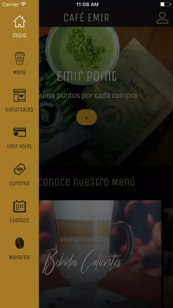 Capturas de tela do Café Emir