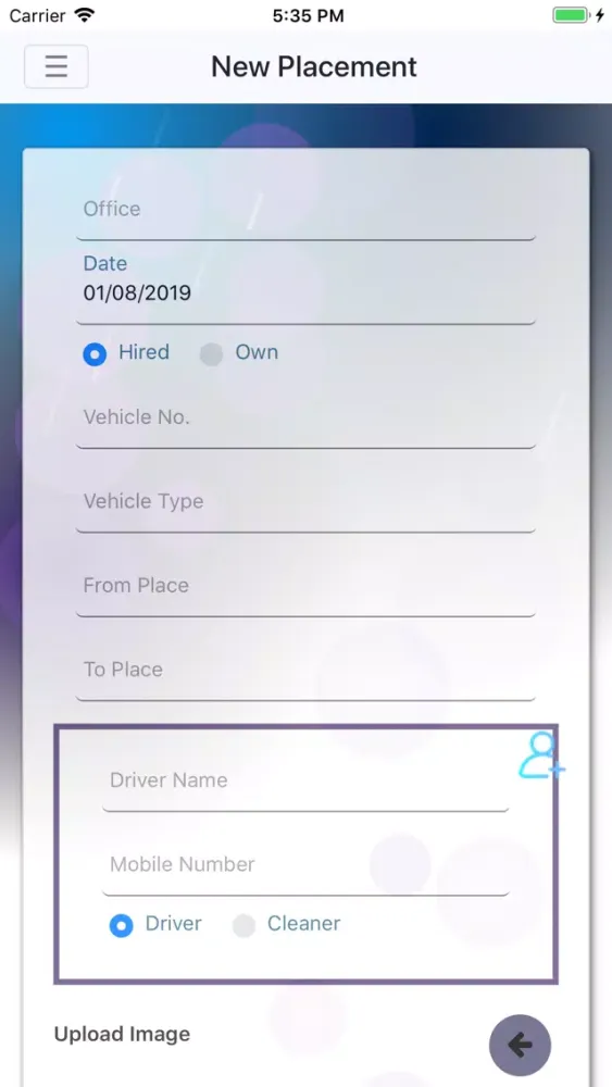 Скриншоты eFleet - Vehicle Placement