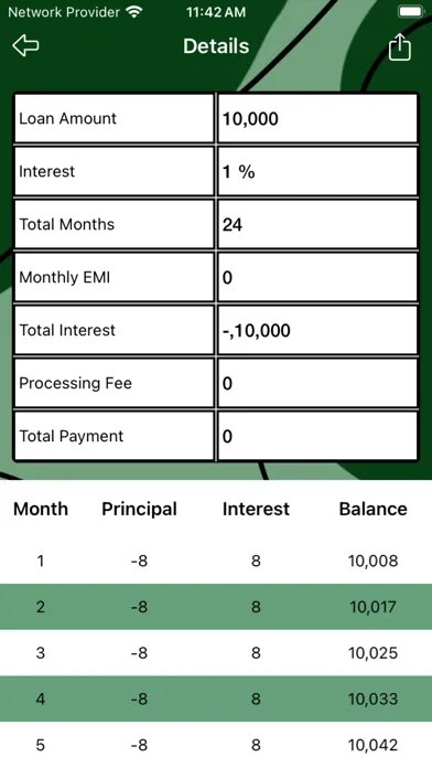 Investment Tracker -  EMI Screenshots