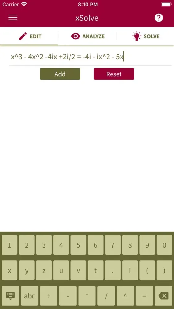 Capturas de pantalla de xSolve - Equation Solver