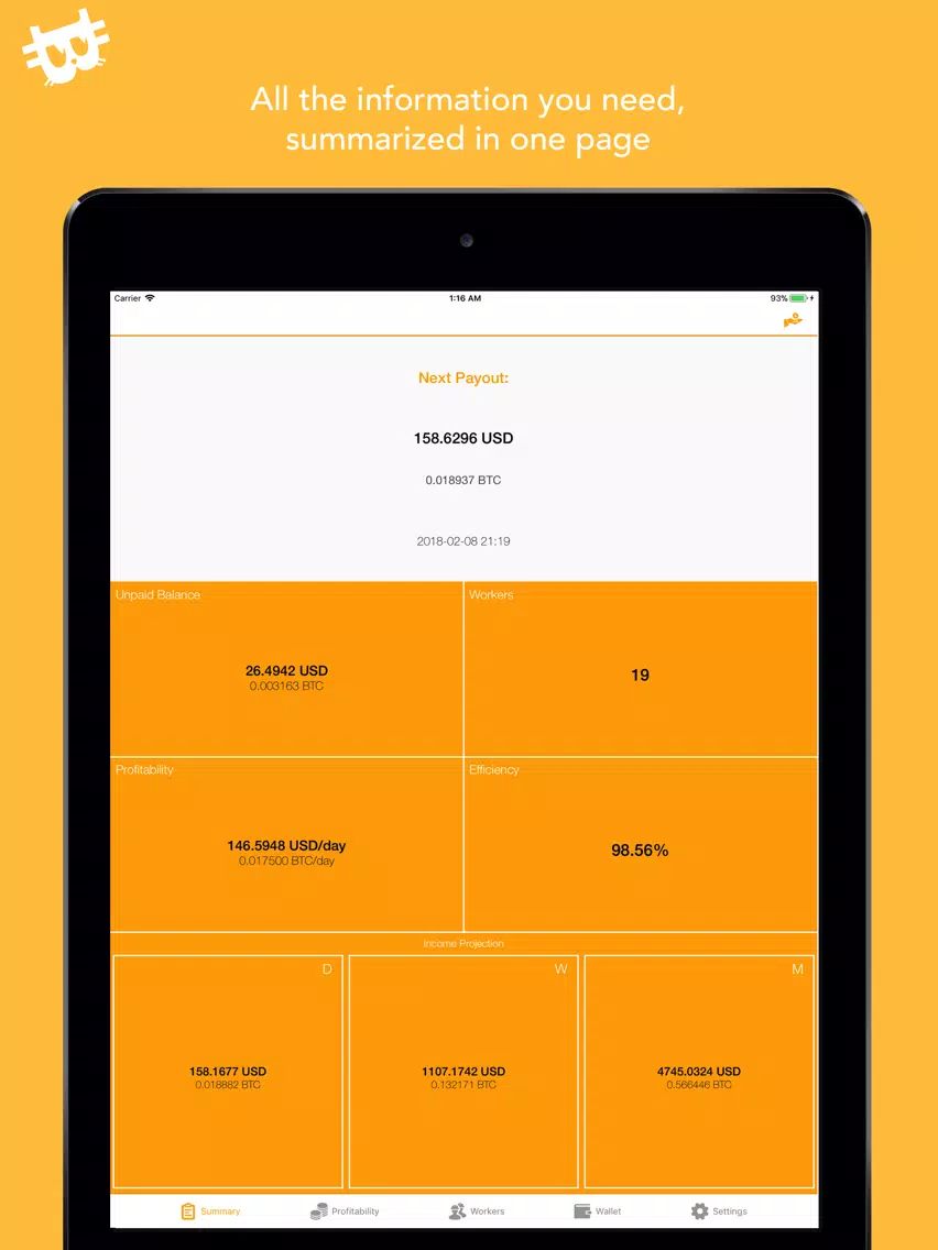 NiceHelper: NiceHash Helper iPad  Ekran Görüntüleri