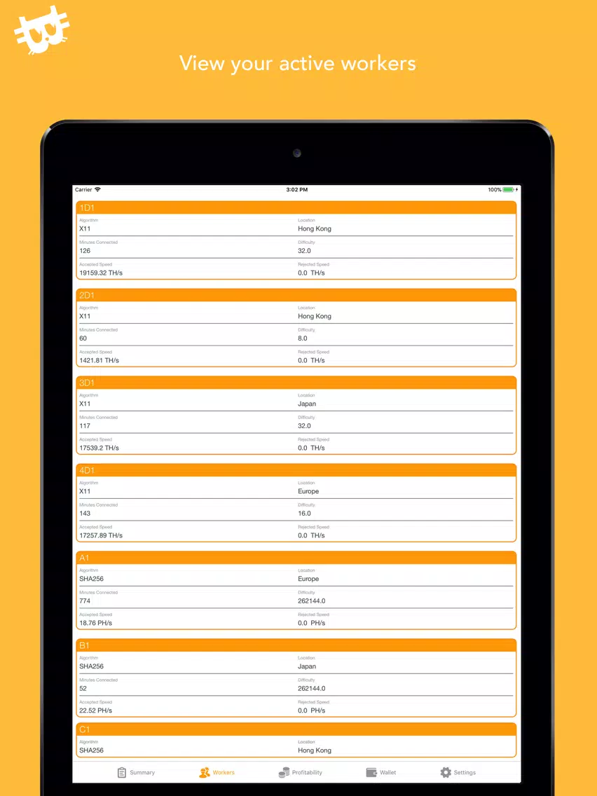 NiceHelper: NiceHash Helper iPad  Ekran Görüntüleri