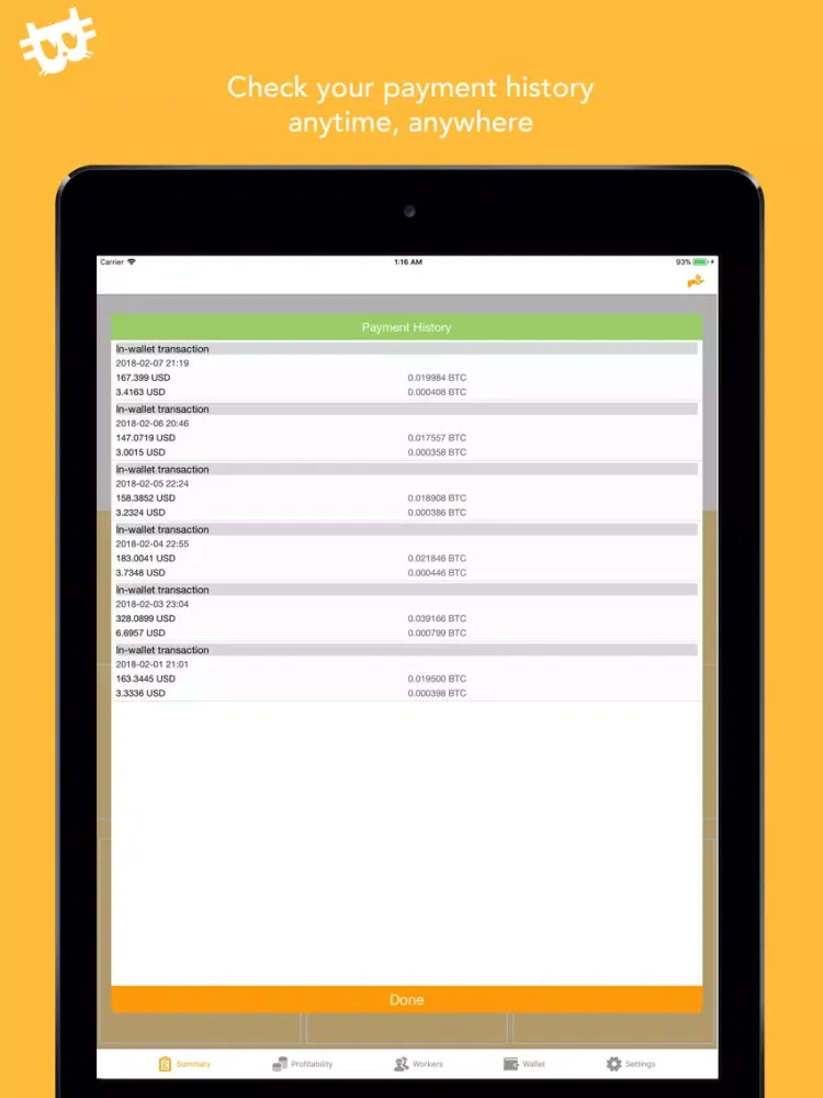 NiceHelper: NiceHash Helper iPad  スクリーンショット