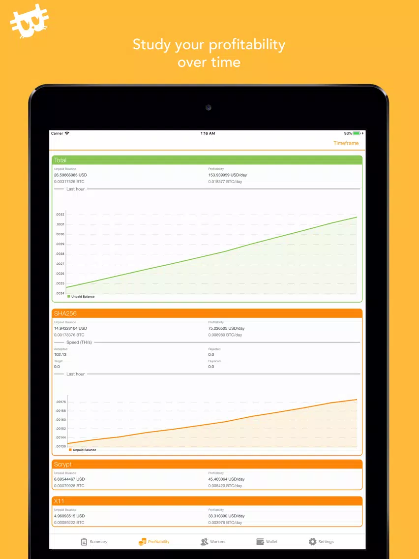 NiceHelper: NiceHash Helper iPad  Ekran Görüntüleri