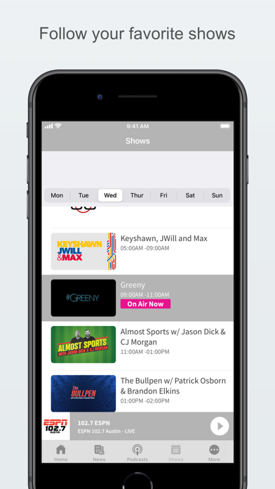 ภาพหน้าจอของ 102.7 ESPN