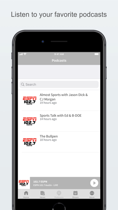 ภาพหน้าจอของ 102.7 ESPN