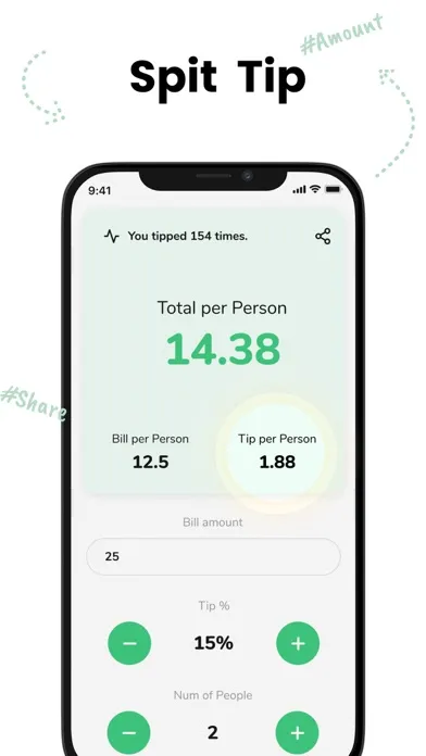 Captures d'écran de Tip Calculator: Split Bill