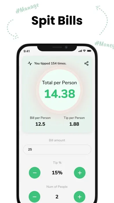 Captures d'écran de Tip Calculator: Split Bill