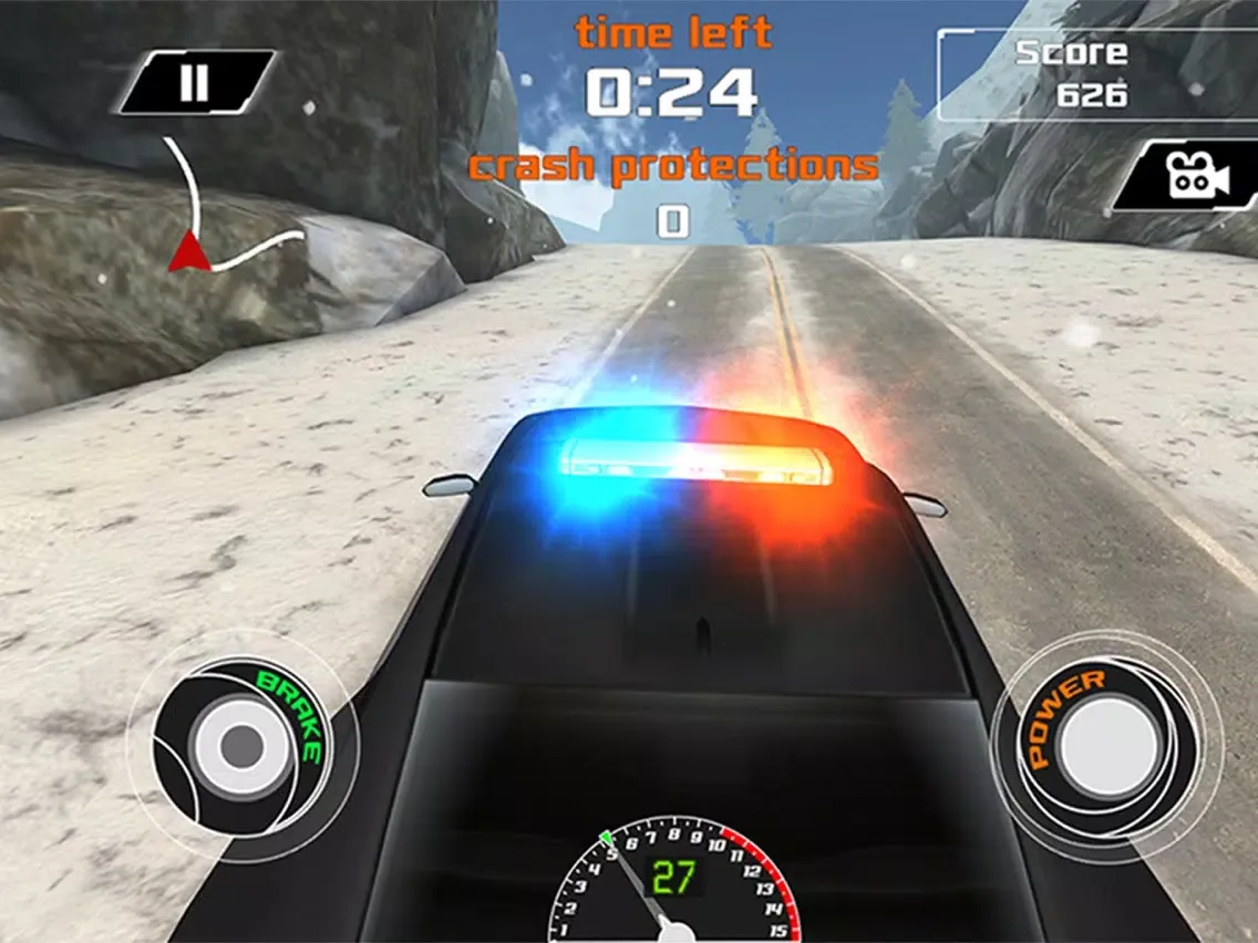 Capturas de pantalla de Arctic Police Racer 3D - eXtreme Snow Road Racing Cops Pro Game Version iPad 