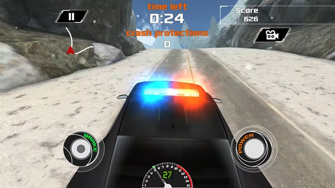 Capturas de pantalla de Arctic Police Racer 3D - eXtreme Snow Road Racing Cops Pro Game Version
