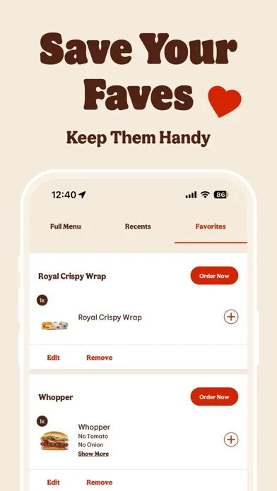 Zrzuty ekranu BURGER KING® App