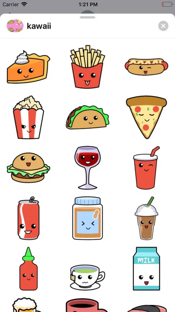 Kawaii Food Stickers應用截圖