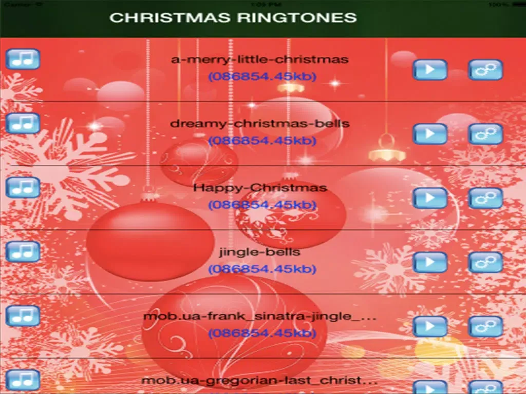 Captures d'écran de Merry Christmas Ringtones iPad 