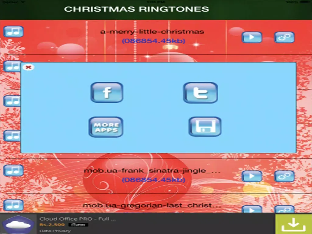 Captures d'écran de Merry Christmas Ringtones iPad 