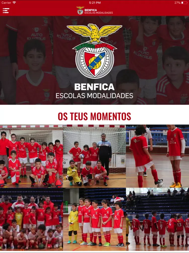 Capturas de pantalla de Benfica Escolas Modalidades iPad 