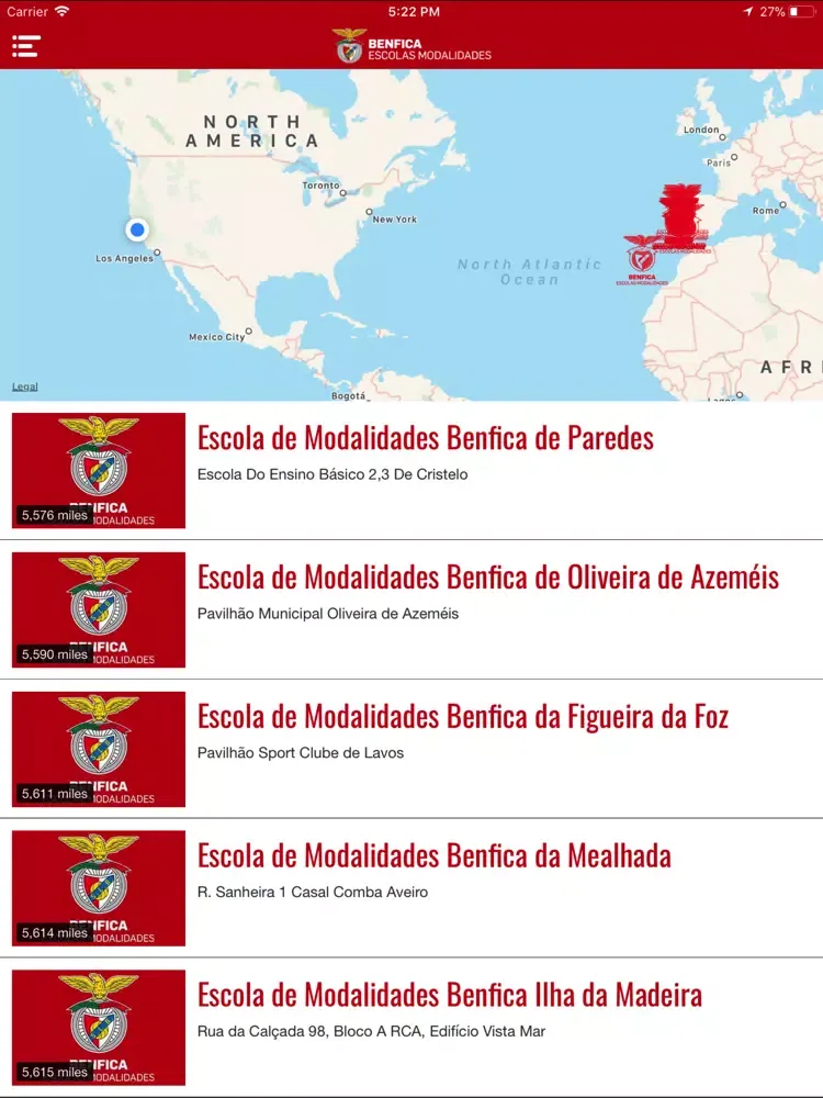 Capturas de pantalla de Benfica Escolas Modalidades iPad 
