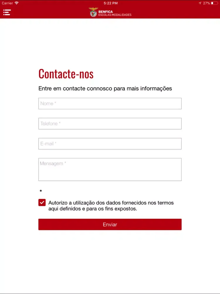Capturas de pantalla de Benfica Escolas Modalidades iPad 