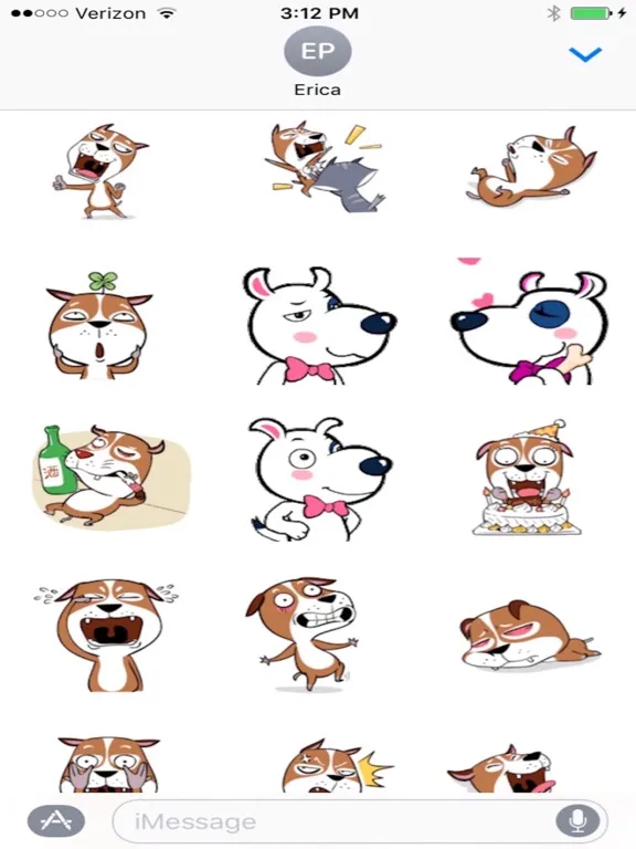 Ảnh chụp màn hình của Animated Dog Emojis for iMessages iPad 