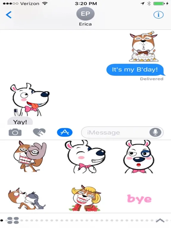 Ảnh chụp màn hình của Animated Dog Emojis for iMessages iPad 