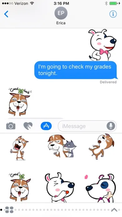 Ảnh chụp màn hình của Animated Dog Emojis for iMessages