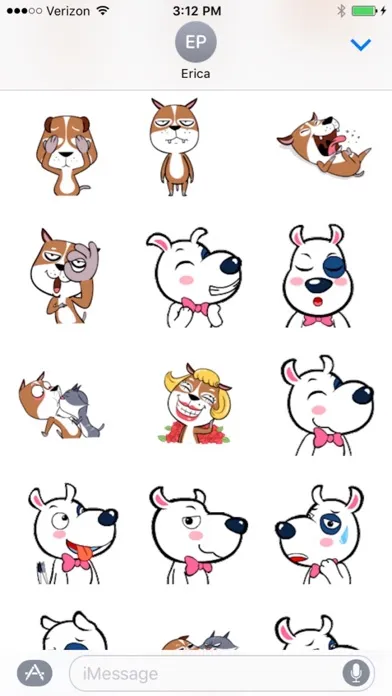 Ảnh chụp màn hình của Animated Dog Emojis for iMessages