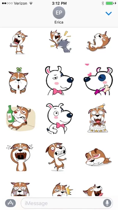 Ảnh chụp màn hình của Animated Dog Emojis for iMessages