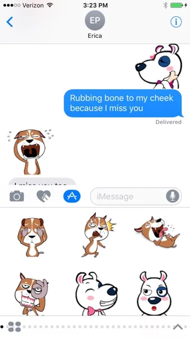Ảnh chụp màn hình của Animated Dog Emojis for iMessages