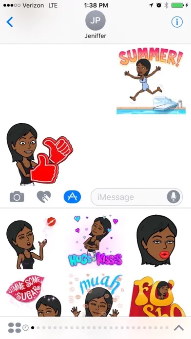 Black Girl Stickers for iMessages سکرین شاٹس