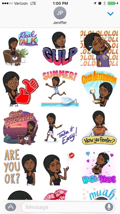 Black Girl Stickers for iMessages سکرین شاٹس