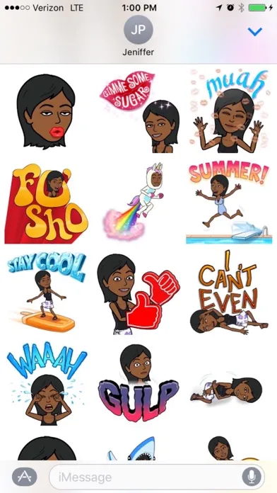 Black Girl Stickers for iMessages سکرین شاٹس