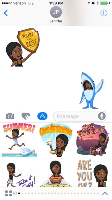 Black Girl Stickers for iMessages سکرین شاٹس