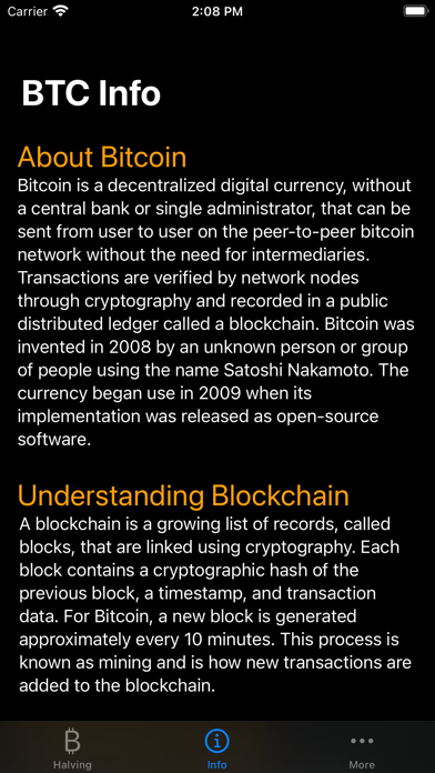 Bitcoin News & Info Screenshots