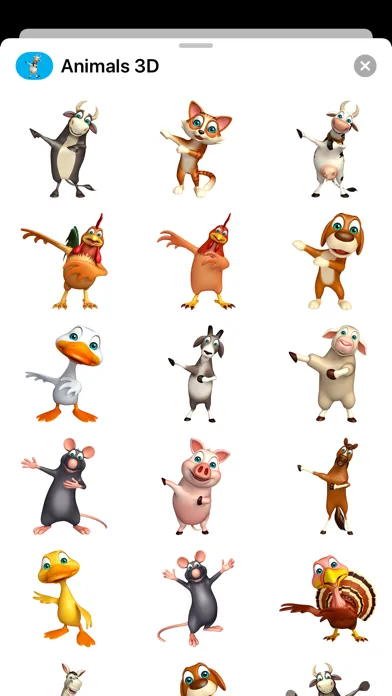 Animal 3D Stickers - Emojis应用截图