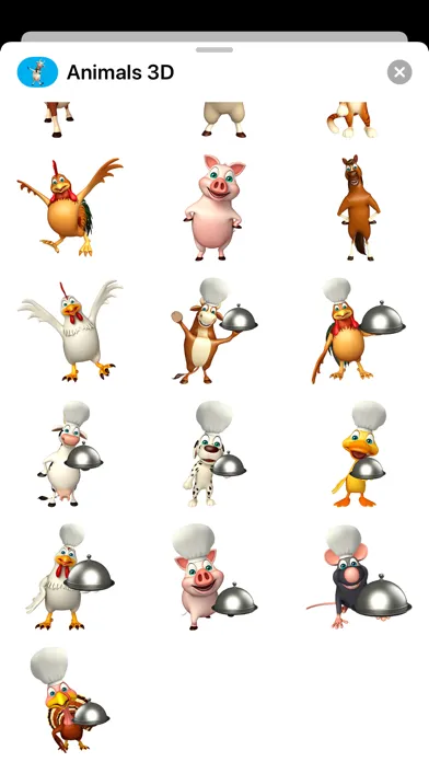 Animal 3D Stickers - Emojis应用截图