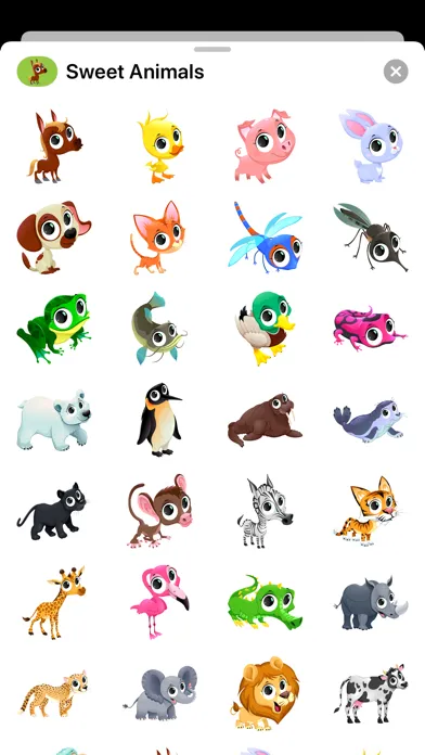 Ảnh chụp màn hình của Sweet Animal Cartoon Stickers