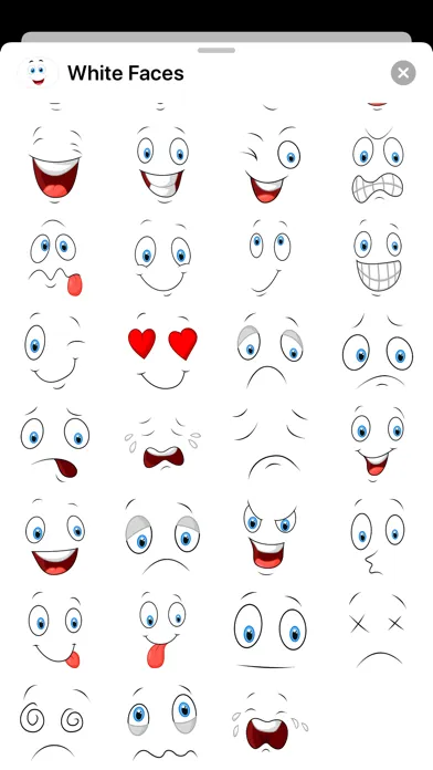 Captures d'écran de White Smiley Emoji Stickers