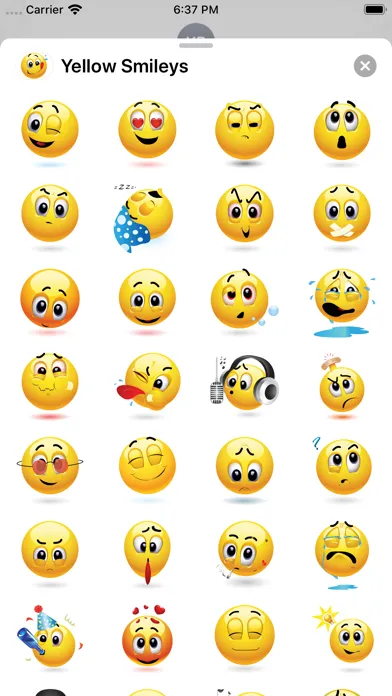 Yellow Smiley Emoji Stickers Ekran Görüntüleri