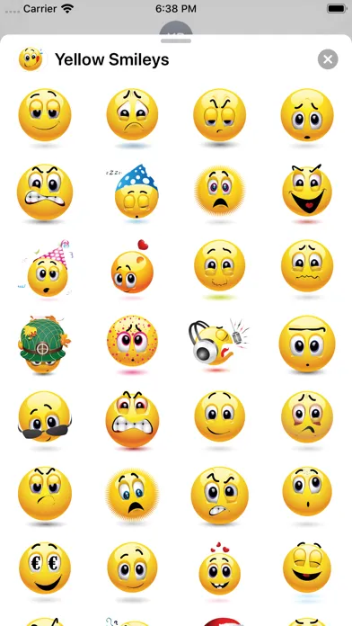 Yellow Smiley Emoji Stickers Ekran Görüntüleri