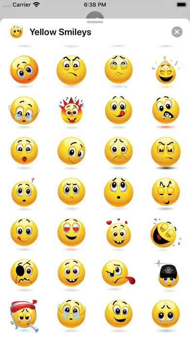 Yellow Smiley Emoji Stickers Ekran Görüntüleri